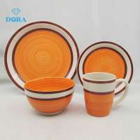 China Suppliers Kitchen Antique Round Stoneware Dinnerware Set