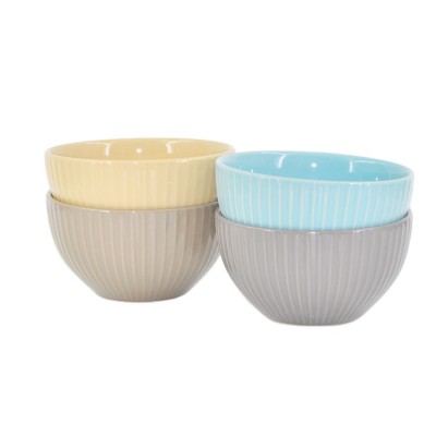 Stoneware Porcelain Color Glaze Microwave Safe Stackable Soup Noodle Rice Ceramic Packaging Cup Bowls