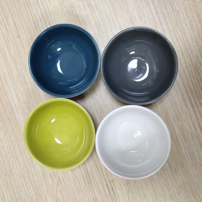 Reusable color glazed square dipping saucer for PVC packing