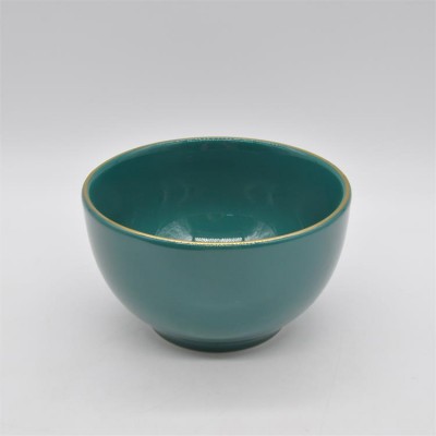 gold rim color glaze bowl ceramic